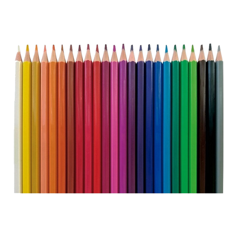 Lápis de cor sextavado 24cores