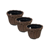 Kit 3 Vasos Rattan Encapados - Beleza e Durabilidade para Suas Plantas