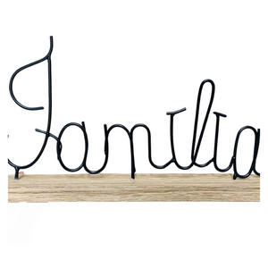 Enfeite de Madeira Familia