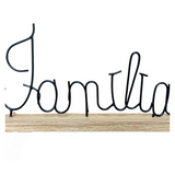 Enfeite de Madeira Familia