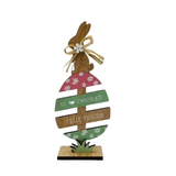 Placa Páscoa mdf - formato Ovo 23cm
