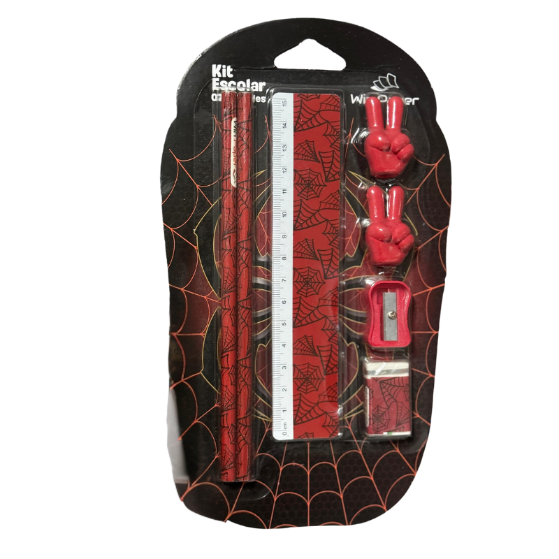 Kit Escolar 7 peças homem aranha